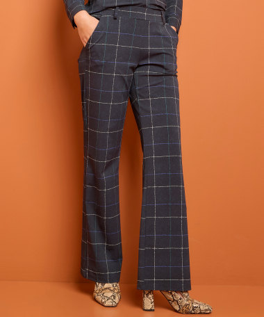 straight fit broek travelstof