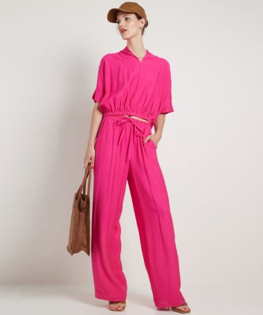 uni wide fit broek elastische boord