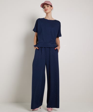 wide fit broek scuba glitters