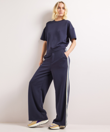 wide fit broek streeptape
