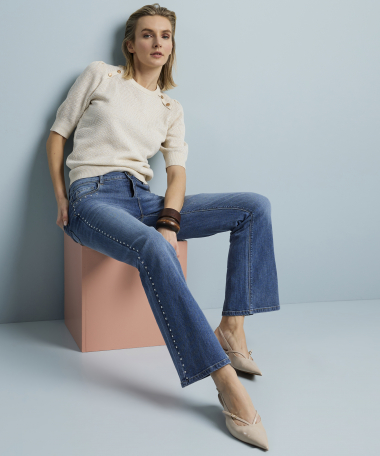 flared fit jeans studs