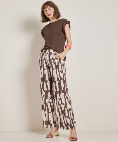 wide fit broek all-over print