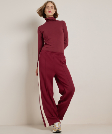wide fit broek met streepbaan