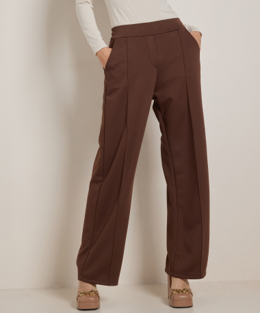uni wide fit broek met naad