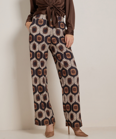 wide fit broek met print