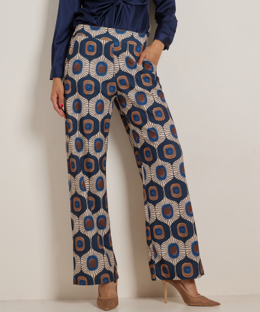 wide fit broek met print