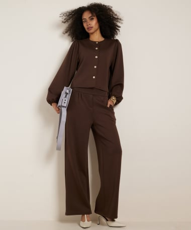 wide fit broek plooi