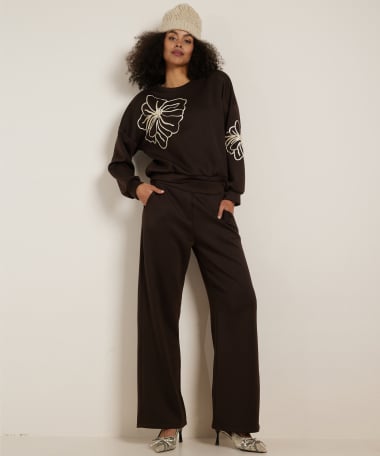 wide fit broek soft jersey