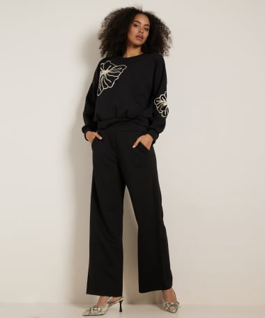 wide fit broek soft jersey