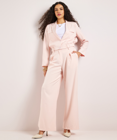 wijde pantalon met plooien