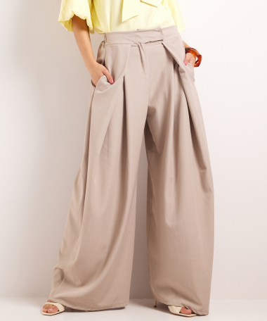wijde broek met plooien