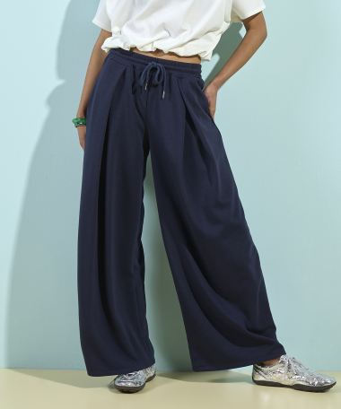 scuba broek wijd met plooien