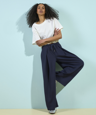 scuba broek wijd met plooien