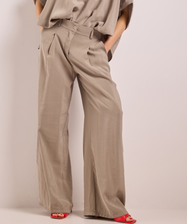 wijde pantalon uni