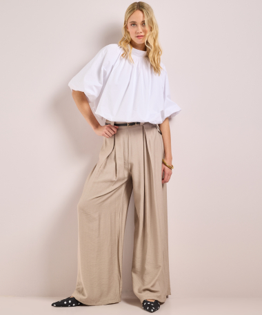 wijde pantalon met riem