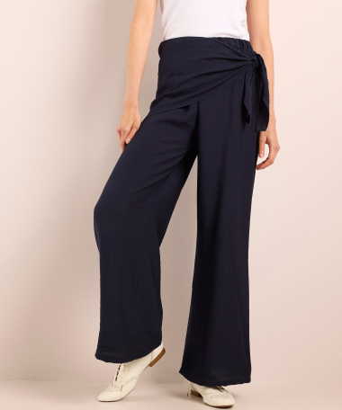 wide fit pantalon met overslag