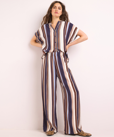 wide fit broek met print