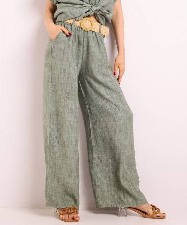 wide fit broek met riem