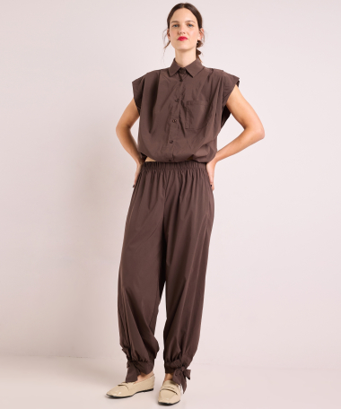 balloon fit broek met strik
