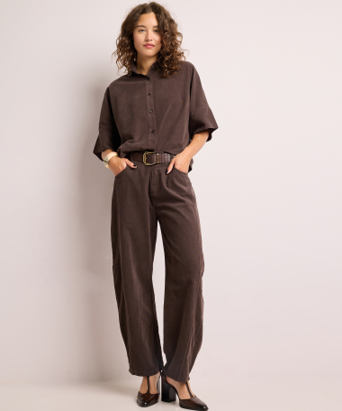 balloon fit broek rib 