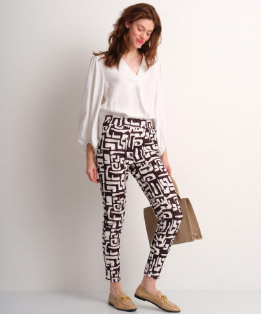 pantalon abstracte print