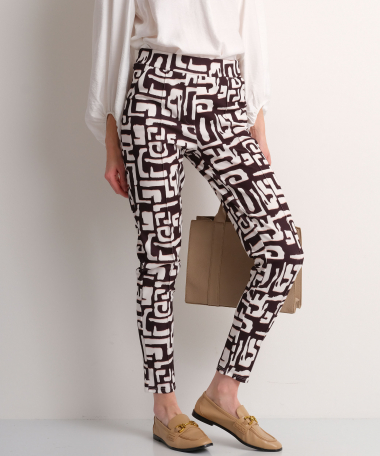 pantalon abstracte print
