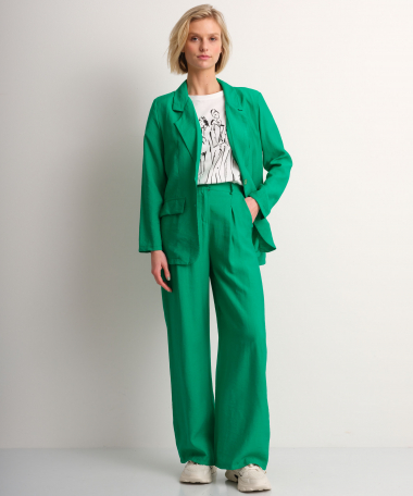 wijde pantalon met plooi