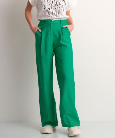 wijde pantalon met plooi