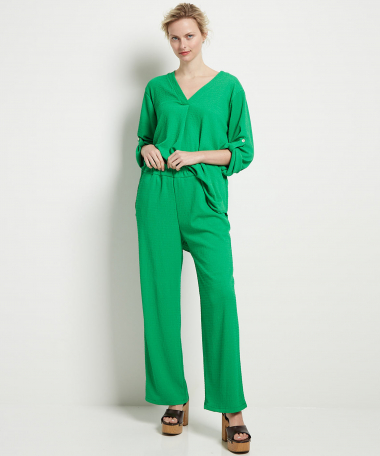fancy wide fit broek