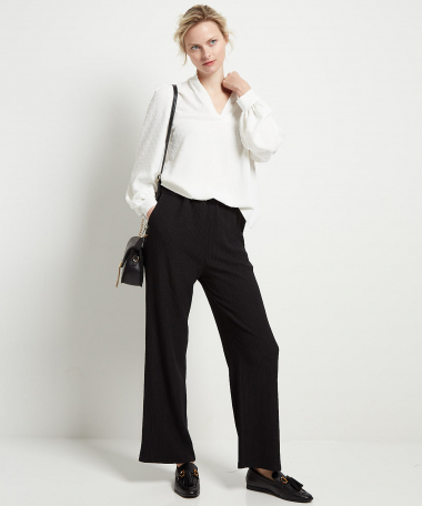 fancy wide fit broek