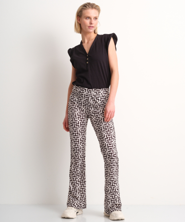 flared broek geometrisch