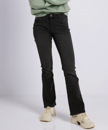 flared fit stretch jeans