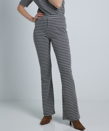 flared fit broek jacquard