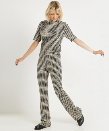 flared fit broek jacquard