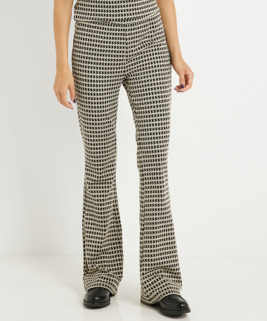 flared fit broek jacquard