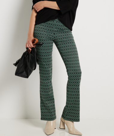flared fit jacquard broek fancy