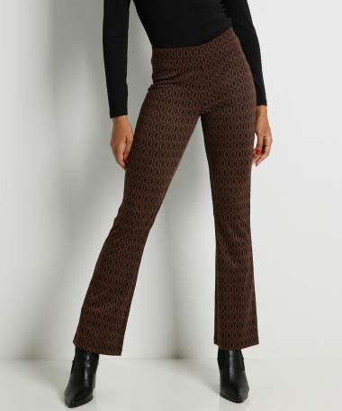 flared fit jacquard broek fancy