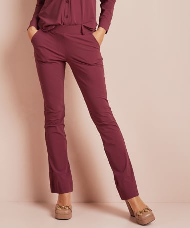 flared fit broek travelstof