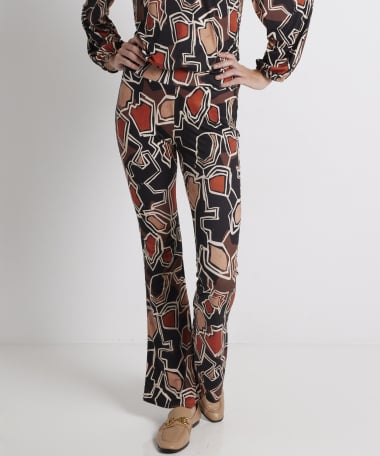 flared fit broek abstract