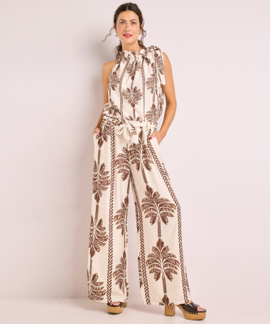 wide fit broek palmprint