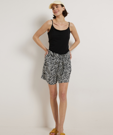 viscose short all-over print