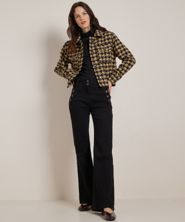 tweed jasje met kraag