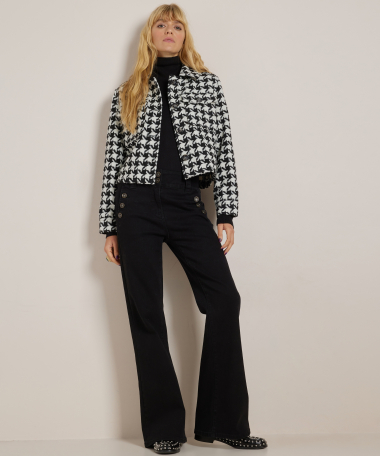 tweed jasje met kraag