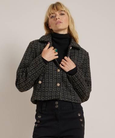 kort tweed jasje