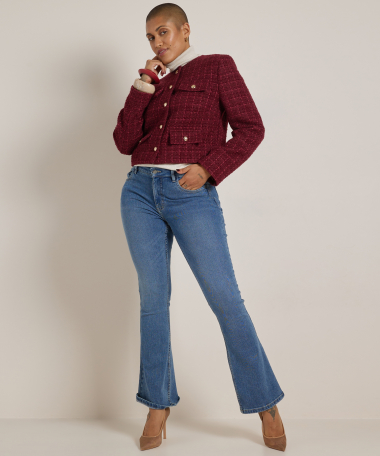 tweed jasje kort met knopen