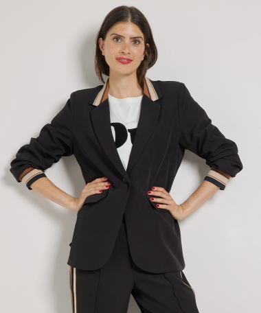 blazer met gestreepte boorden