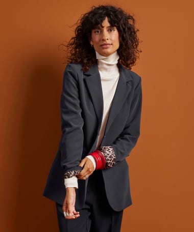 uni blazer panterprint voering