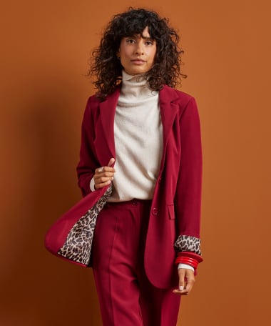 uni blazer panterprint voering