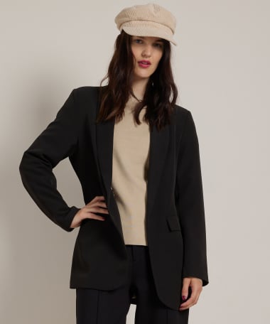 blazer met panterprint voering