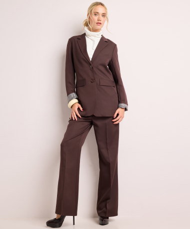 blazer met geruite voering